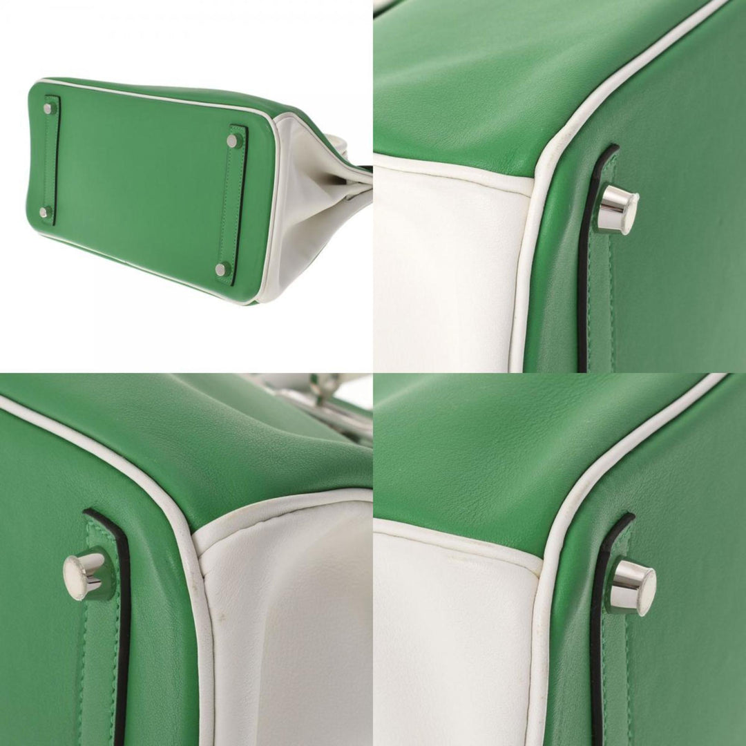 Hermes Birkin 30 SP Ordered Initial Bamboo Palladium Metal Fittings O Engraved (around 2011) Ladies Swift Handbag