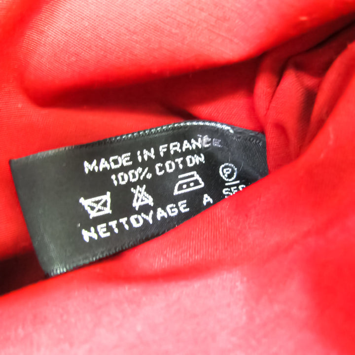 Premium Handmade Hermes Bolide Women's Cotton,Leather Pouch Red Color