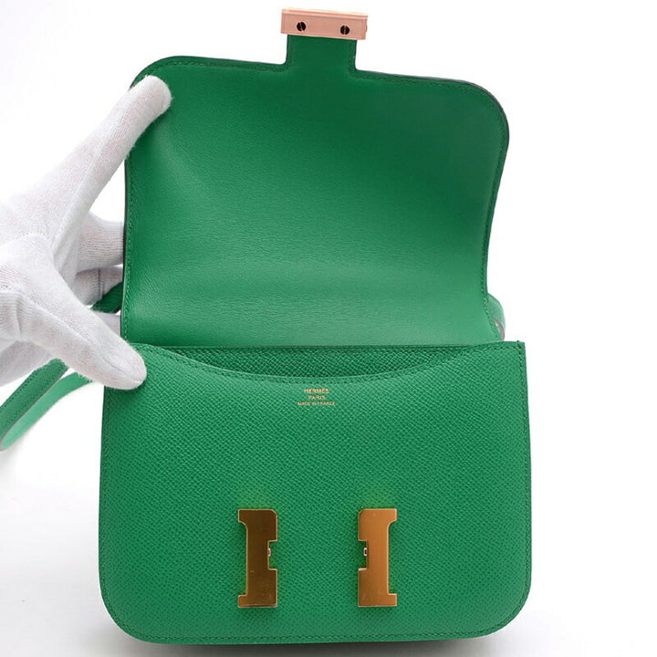 Top quality Hermes Constance Mini 18 Epson Veil Jade U Engraved Shoulder Bag