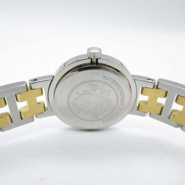 Top quality Hermes Clipper Wrist Watch Watch Wrist Watch CL2.440 Quartz White Gold Plated Stainless Steel