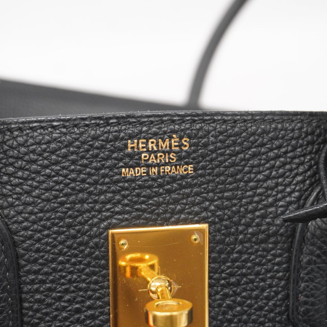 Top quality Hermes Birkin Birkin 35 G Stamp Women's Togo Leather Handbag Black