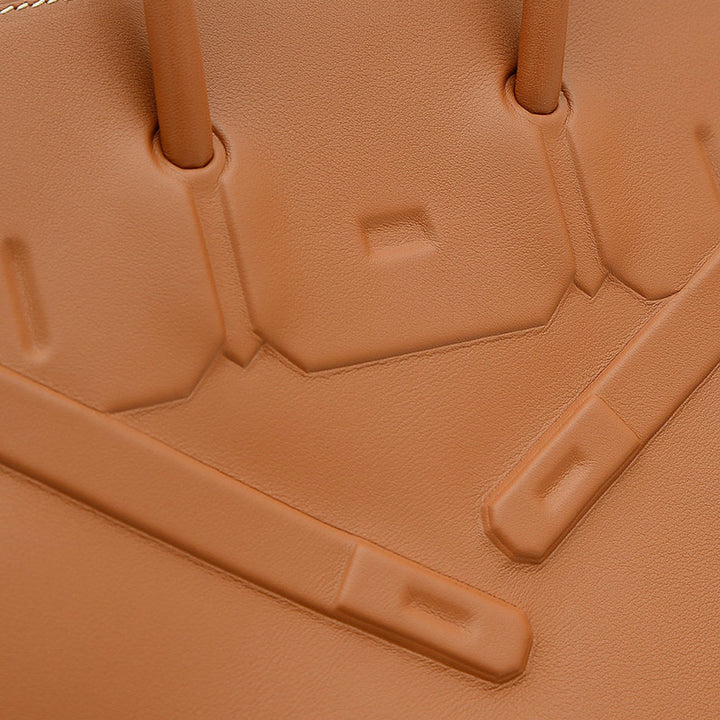 Top quality Hermes Birkin Shadow 25 Swift Gold Z stamp Handbag