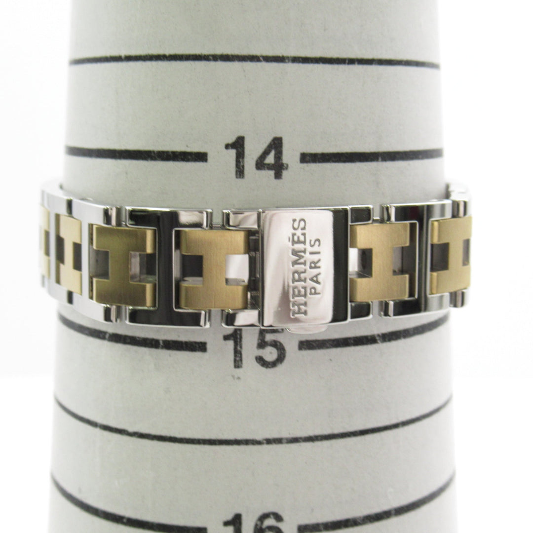 Top quality Hermes Clipper Wrist Watch Watch Wrist Watch CL4.220 Quartz White Gold Plated Stainless Steel