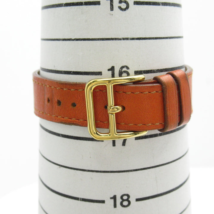 Top quality Hermes Medor Wrist Watch watch Wrist Watch ME1.201 Quartz White Gold Plated Leather belt
