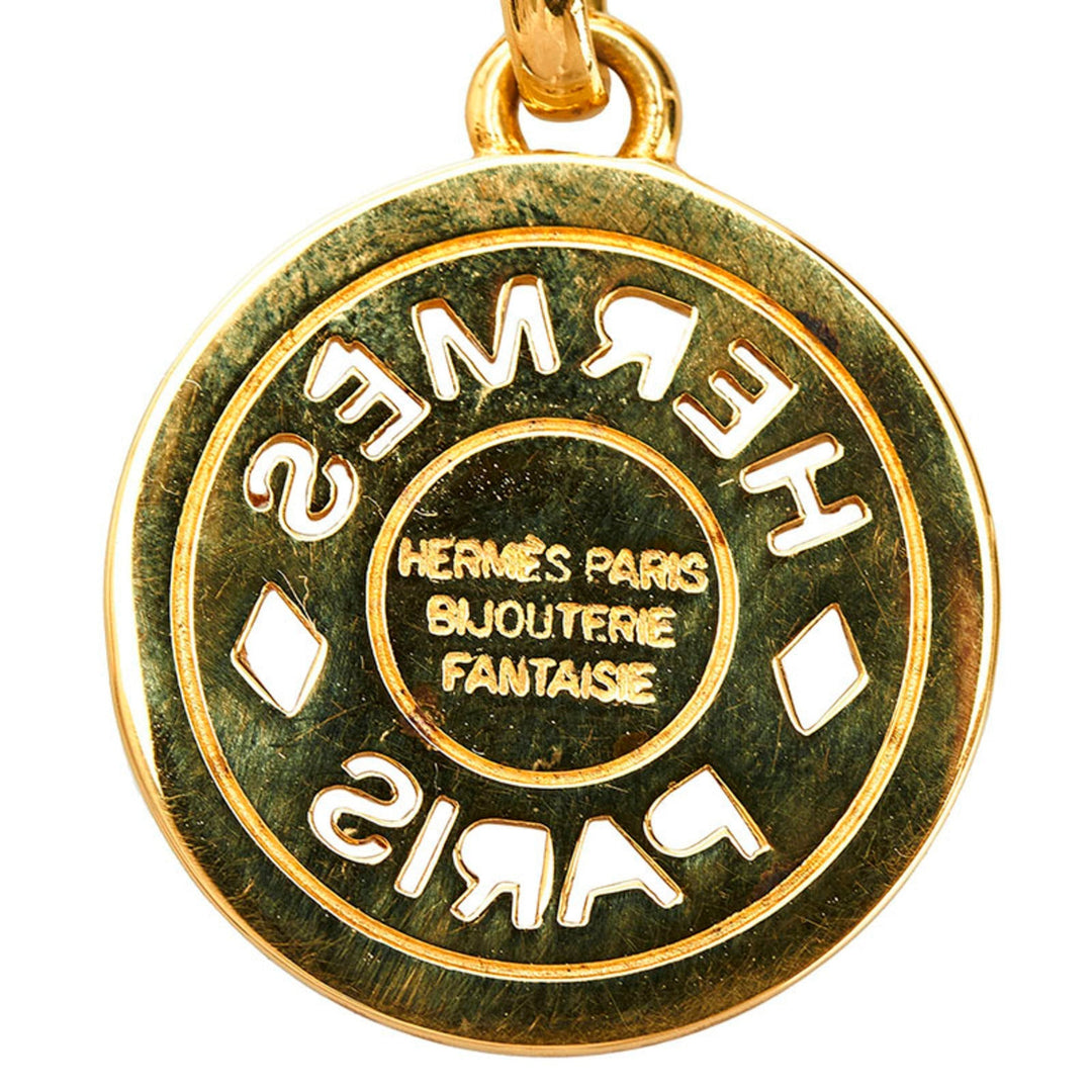 Top quality Hermes BIJOUTERIE FANTAISIE serie medallion coin necklace pendant gold plated ladies Top quality Hermes