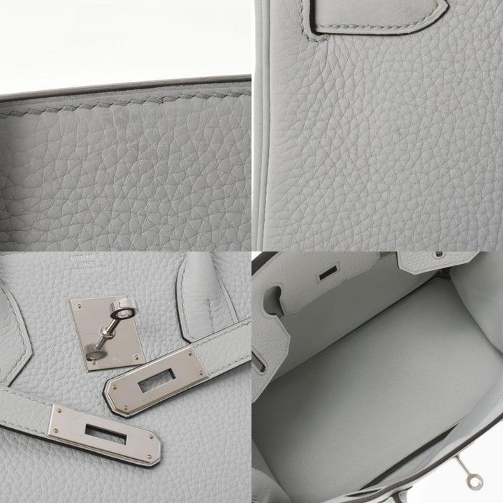 Top quality Hermes Birkin 30 Blue Pale C Engraved (around 2018) Ladies Taurillon Clemence Handbag