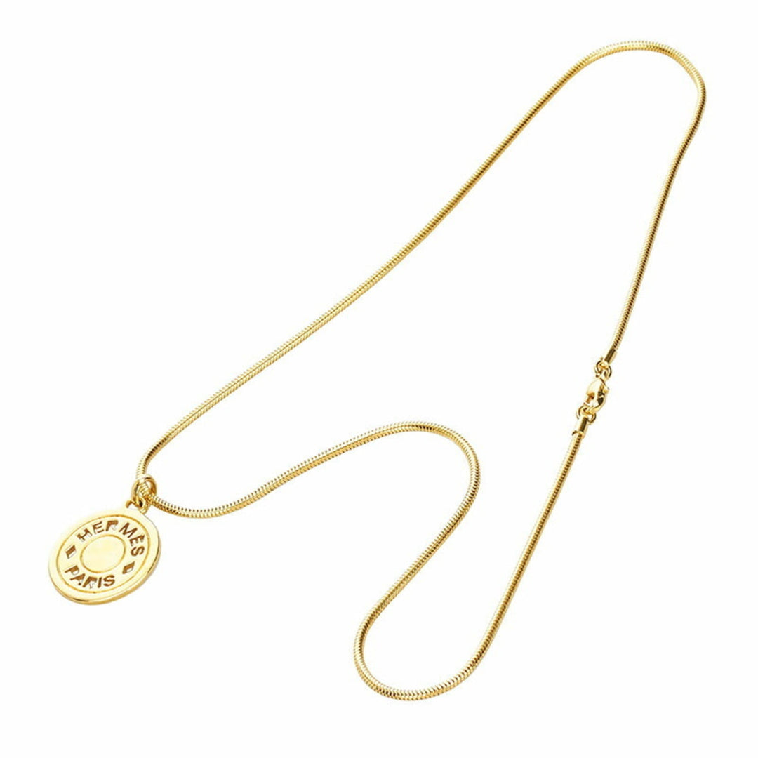 Top quality Hermes BIJOUTERIE FANTAISIE serie medallion coin necklace pendant gold plated ladies Top quality Hermes