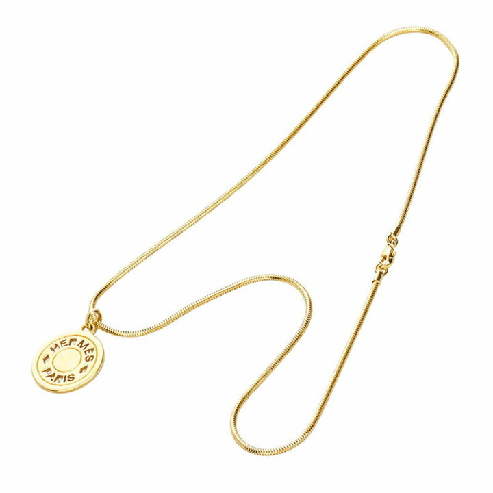 Top quality Hermes BIJOUTERIE FANTAISIE serie medallion coin necklace pendant gold plated ladies Top quality Hermes