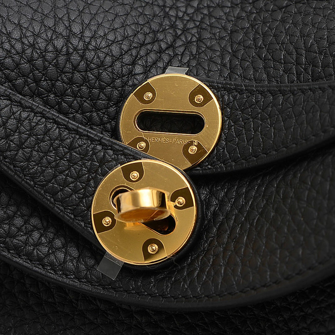 Top quality Hermes Lindy 26 Taurillon Clemence Black U Engraved Handbag Shoulder Bag