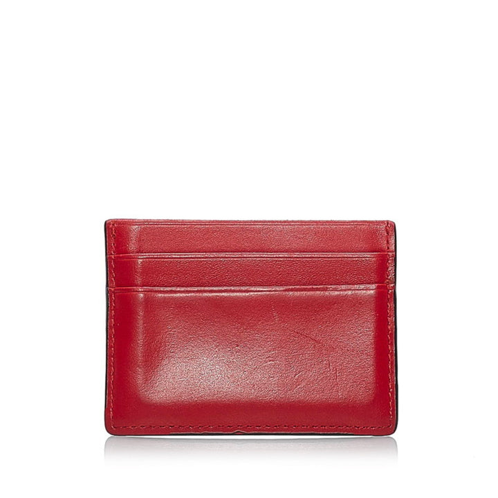 Burberry Nova Check Shadow Horse Card Case Brown Red PVC Leather Ladies BURBERRY