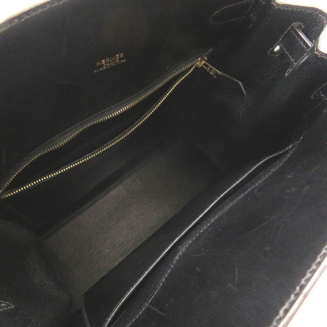 Top quality Hermes Kelly Sport Boxcalf Black A Stamped Shoulder Bag