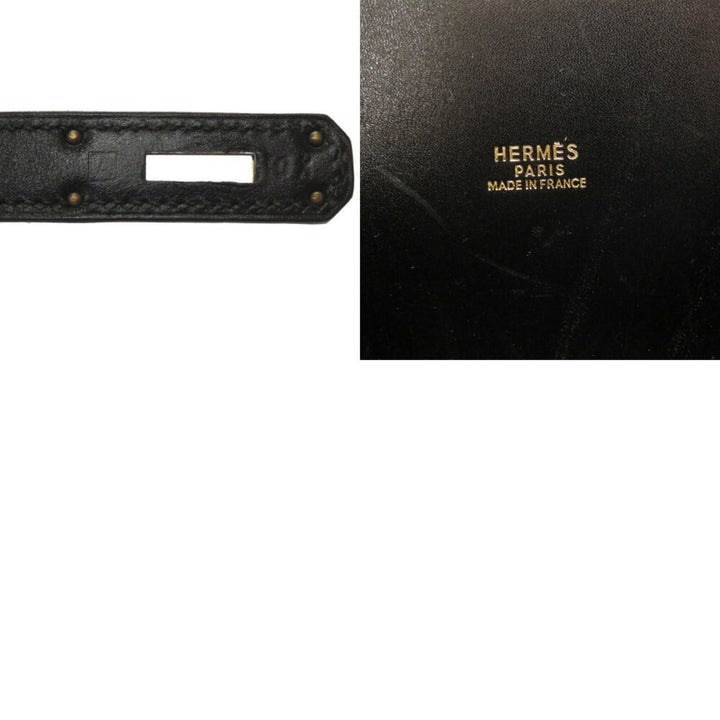 Top quality Hermes Kelly Sport Boxcalf Black A Stamped Shoulder Bag