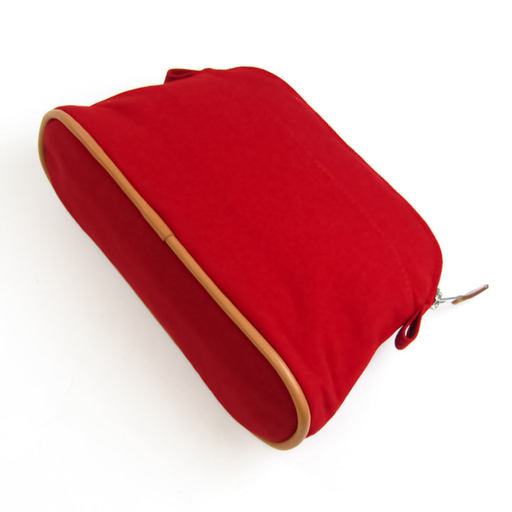 Top quality Hermes Bolide Mini Women's Cotton,Leather Pouch Brown,Red Color