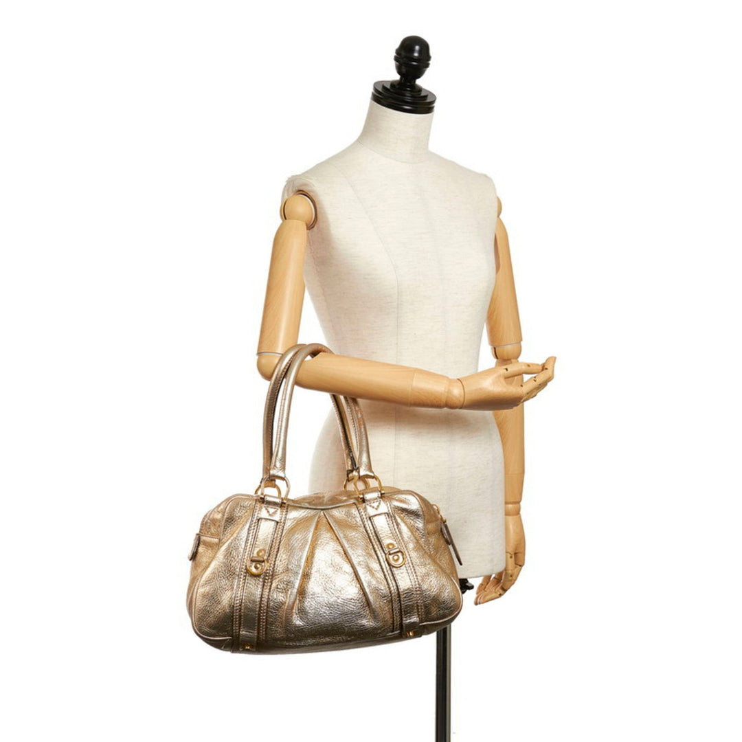 burberry handbag gold leather ladies BURBERRY
