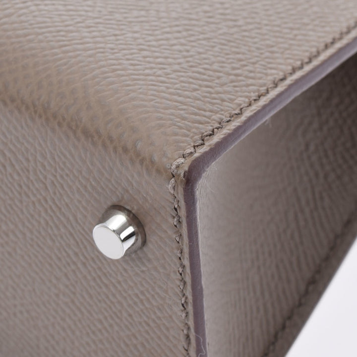 Top quality Hermes Mini Kelly 2 20 Shoulder Etoupe/Sesame Palladium Metal Fittings Z Engraved (around 2021) Women's Vaux Epsom Handbag