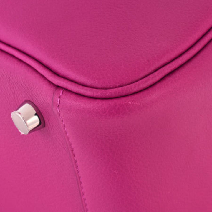Top quality Hermes Handbag Lindy 26 Evercolor Rose Purple A Engraved (Made in 2017) 073430CK