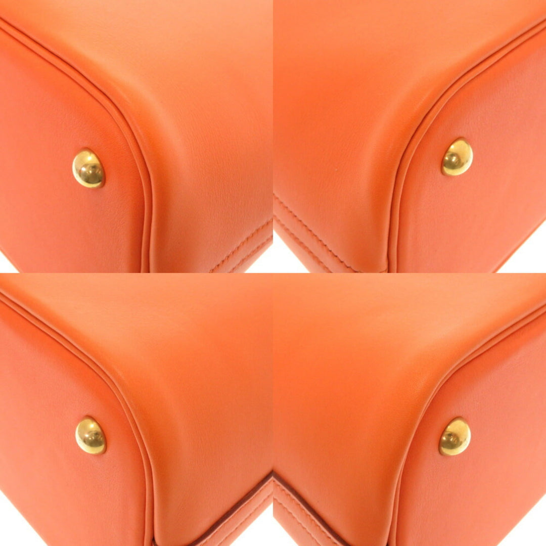 Premium Handmade Hermes Bored 31 Vogue River Orange  F Engraved Handbag Bag 0110 Premium Handmade Hermes