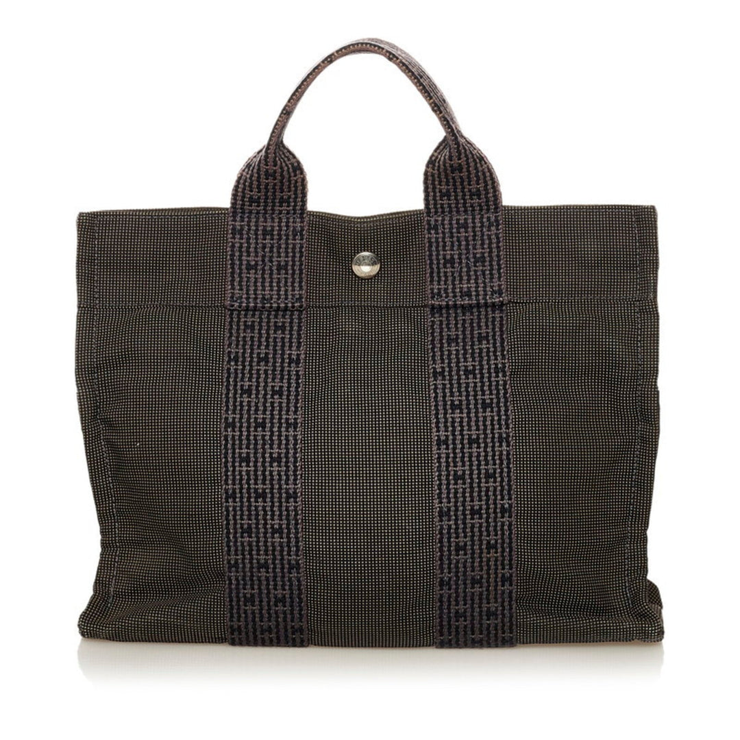 Top quality Hermes Yale Line PM Handbag Gray Canvas Women's Top quality Hermes