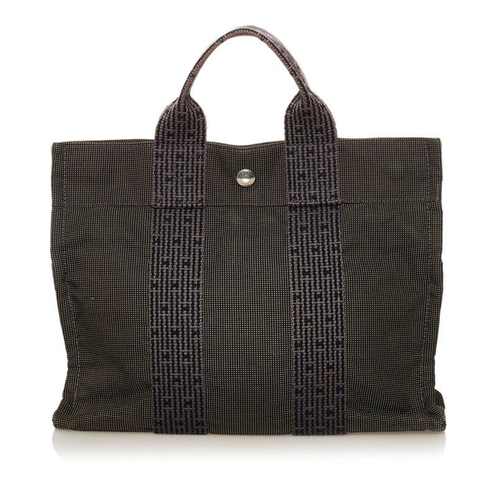 Top quality Hermes Yale Line PM Handbag Gray Canvas Women's Top quality Hermes