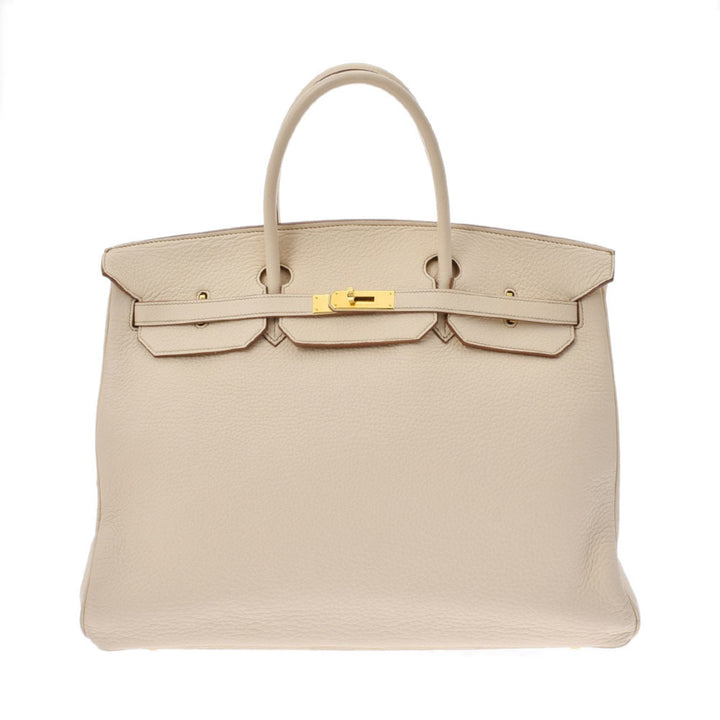 Top quality Hermes Birkin 40 Beige ??? E engraved (around 2001) Unisex Taurillon Clemence handbag