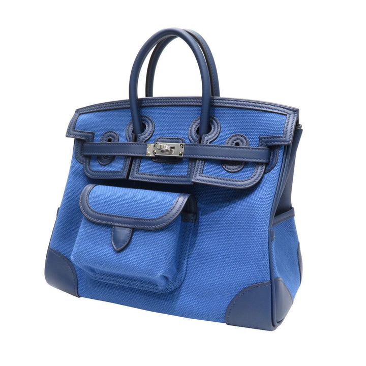 Top quality Hermes (Top quality Hermes) Birkin 25 Cargo Handbag Blue Edger SV Hardware Towargo Elan Swift U Engraved