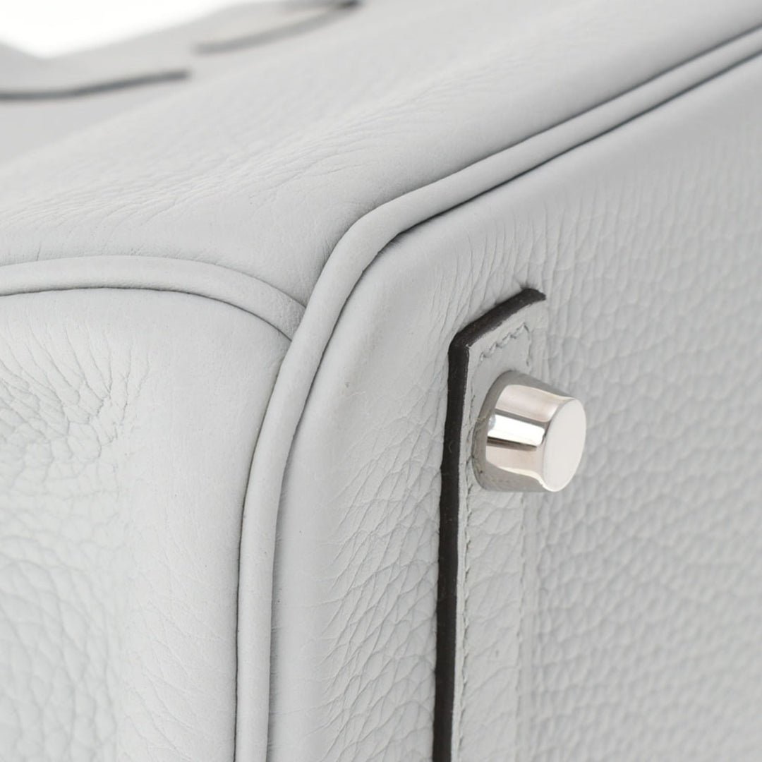 Top quality Hermes Birkin 30 Blue Pale C Engraved (around 2018) Ladies Taurillon Clemence Handbag