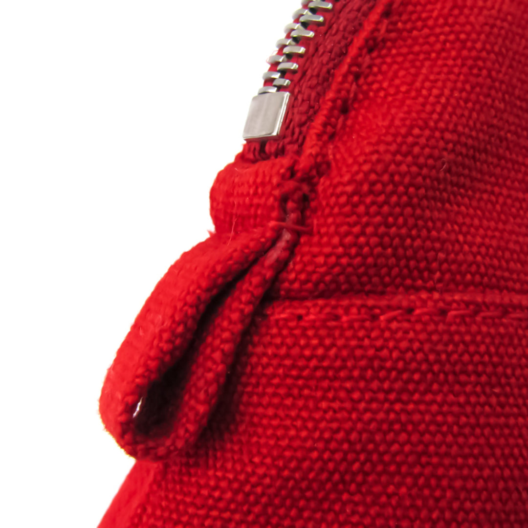 Premium Handmade Hermes Bolide Women's Cotton,Leather Pouch Red Color