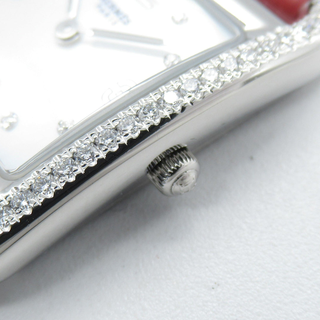 Top quality Hermes Cape Cod 8P diamond Wrist Watch watch Wrist Watch CC1.232 Quartz White White shell Stainless Steel Leather bel