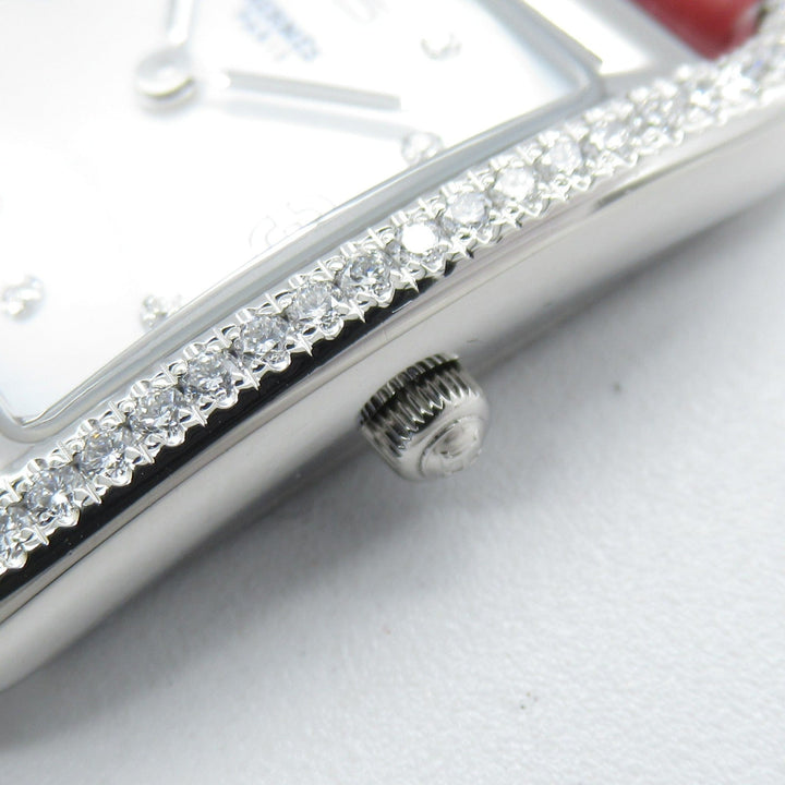 Top quality Hermes Cape Cod 8P diamond Wrist Watch watch Wrist Watch CC1.232 Quartz White White shell Stainless Steel Leather bel