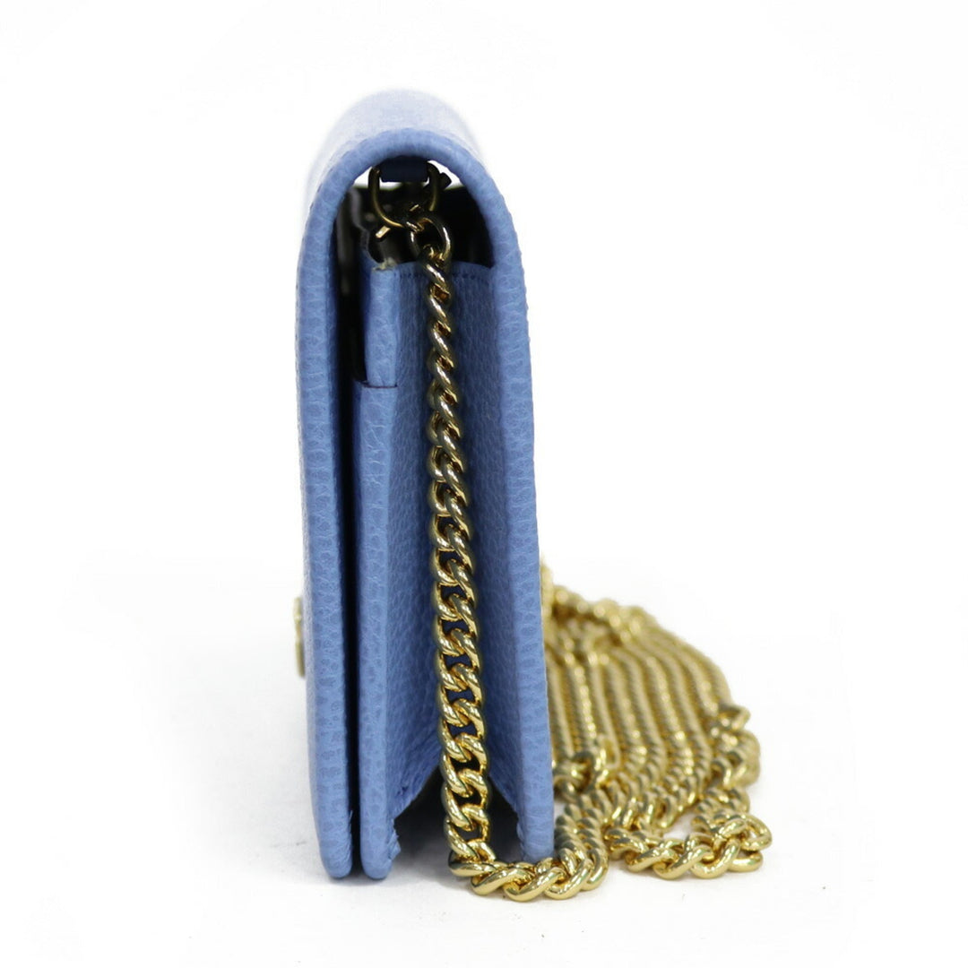 Gucci Shoulder Bag Marmont Chain Blue Ladies
