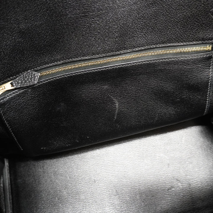 Top quality Hermes Birkin Birkin 35 G Stamp Women's Togo Leather Handbag Black