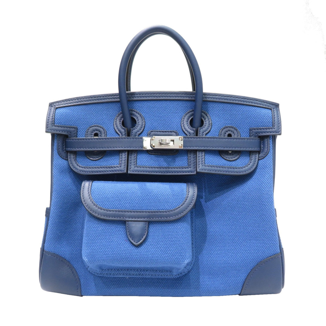 Top quality Hermes (Top quality Hermes) Birkin 25 Cargo Handbag Blue Edger SV Hardware Towargo Elan Swift U Engraved
