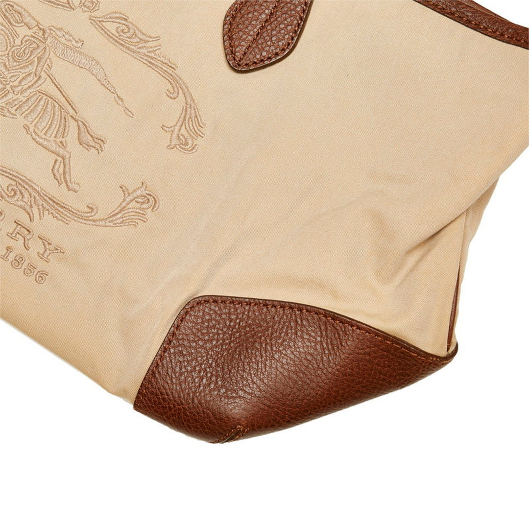 Burberry mega check handbag beige brown canvas leather ladies BURBERRY