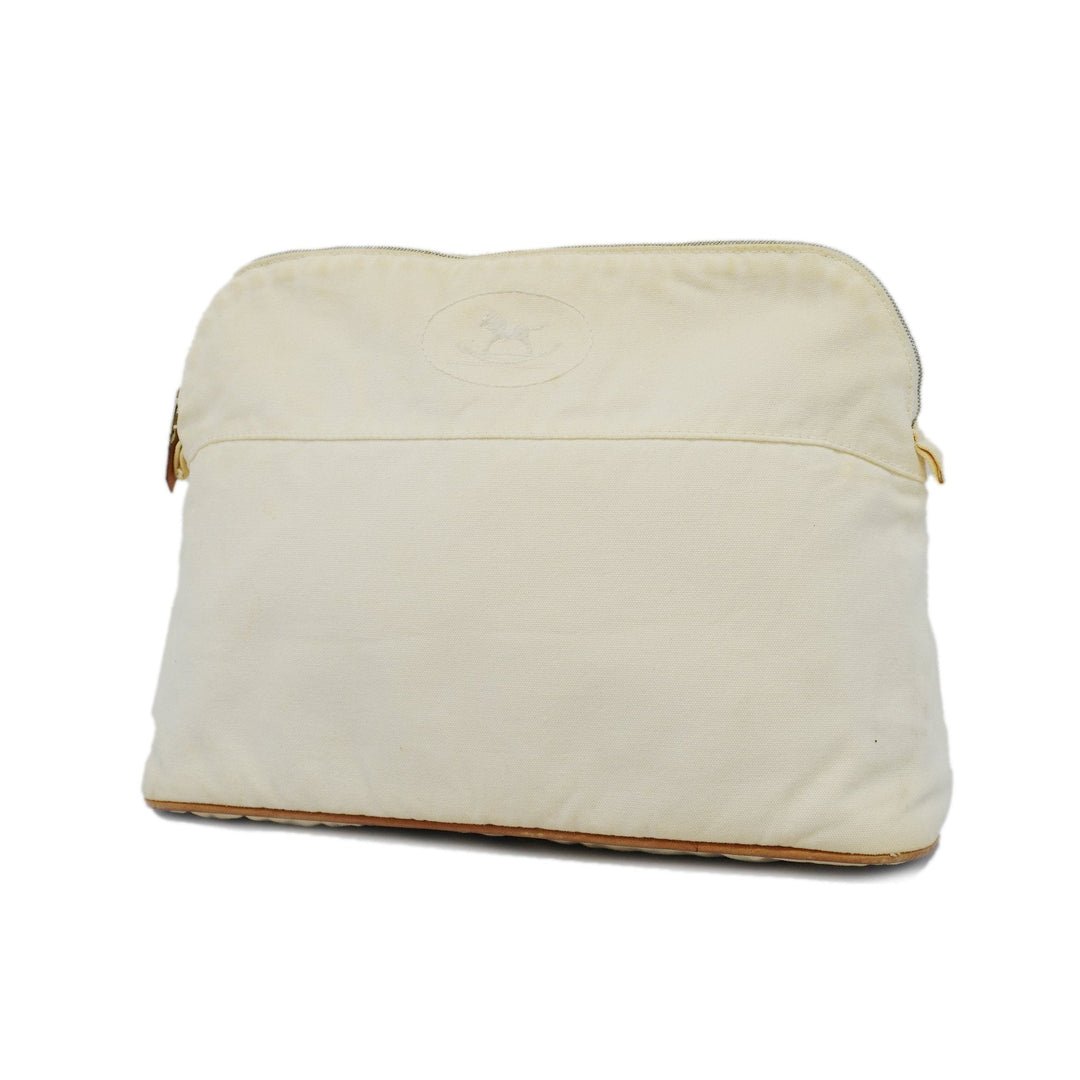 Hermes Bolide Pouch Women's Canvas White