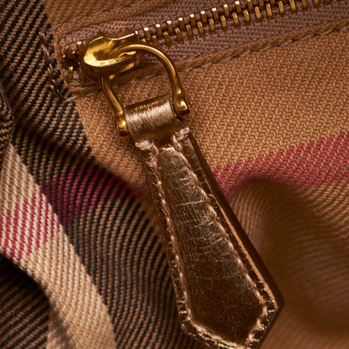 burberry handbag gold leather ladies BURBERRY