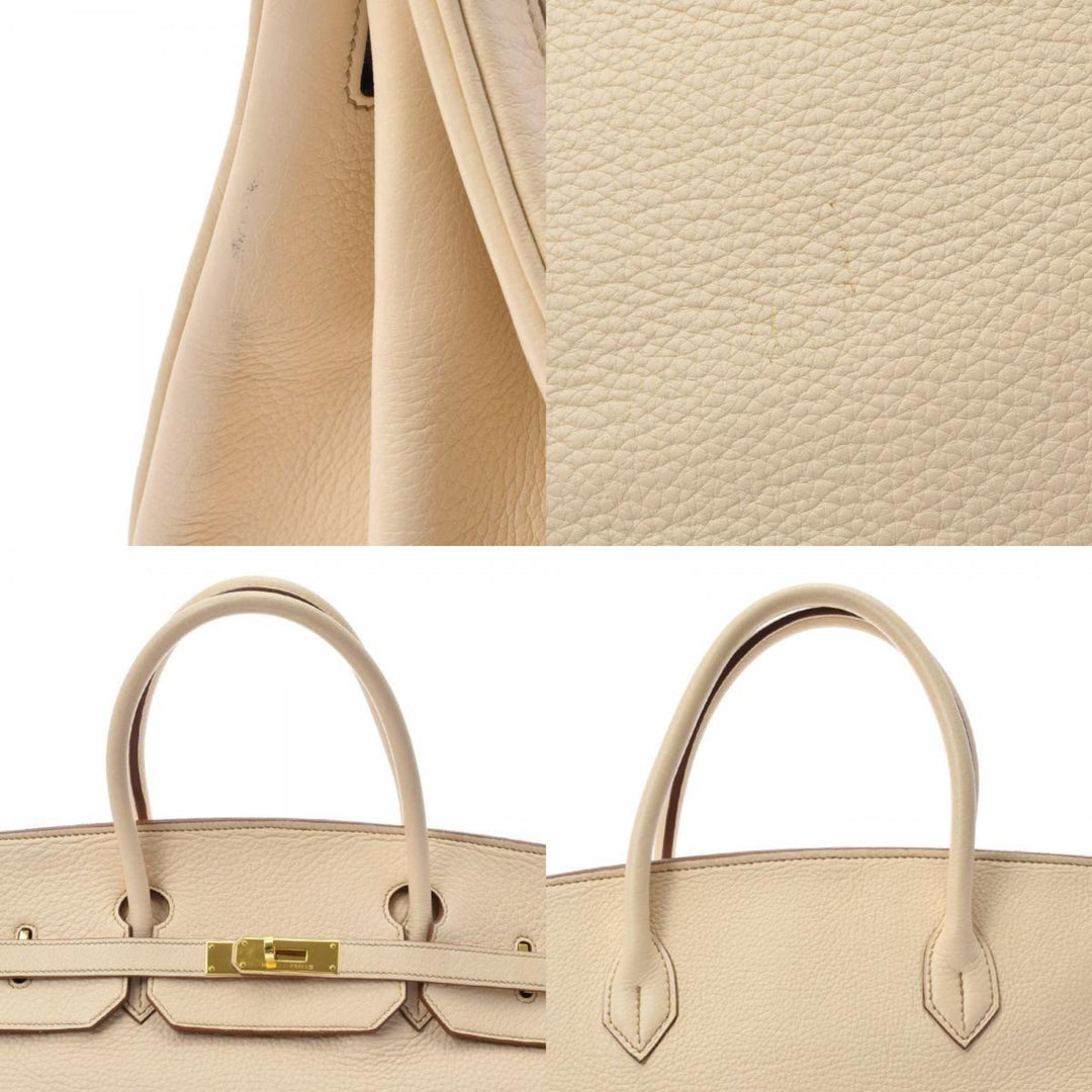 Top quality Hermes Birkin 40 Beige ??? E engraved (around 2001) Unisex Taurillon Clemence handbag