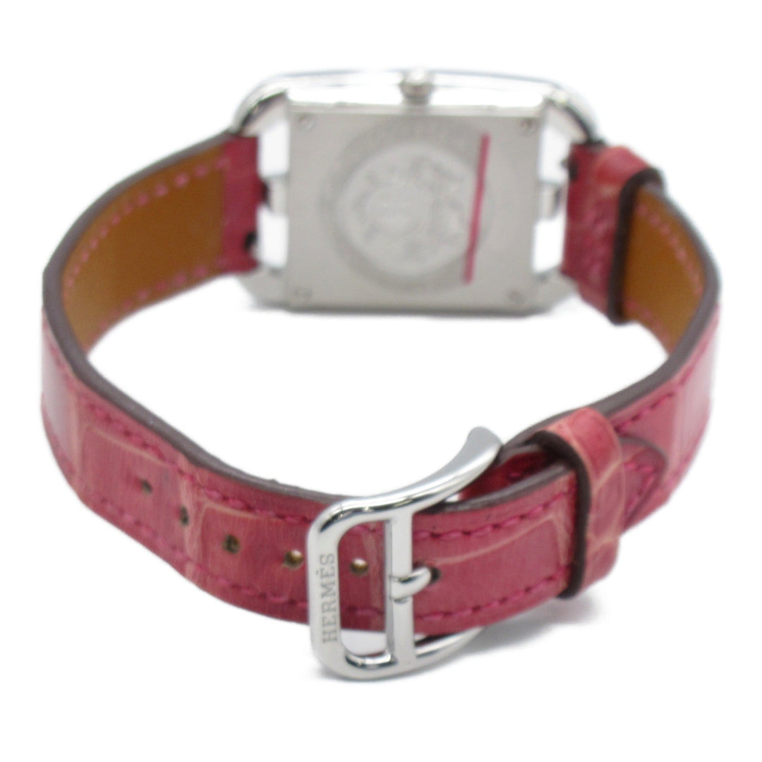 Top quality Hermes Cape Cod 8P diamond Wrist Watch watch Wrist Watch CC1.232 Quartz White White shell Stainless Steel Leather bel