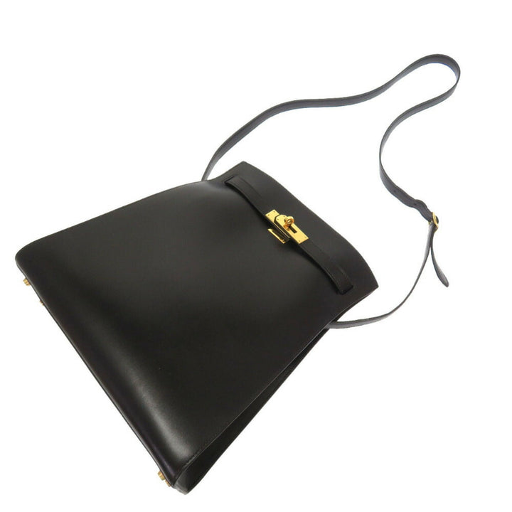 Top quality Hermes Kelly Sport Boxcalf Black A Stamped Shoulder Bag