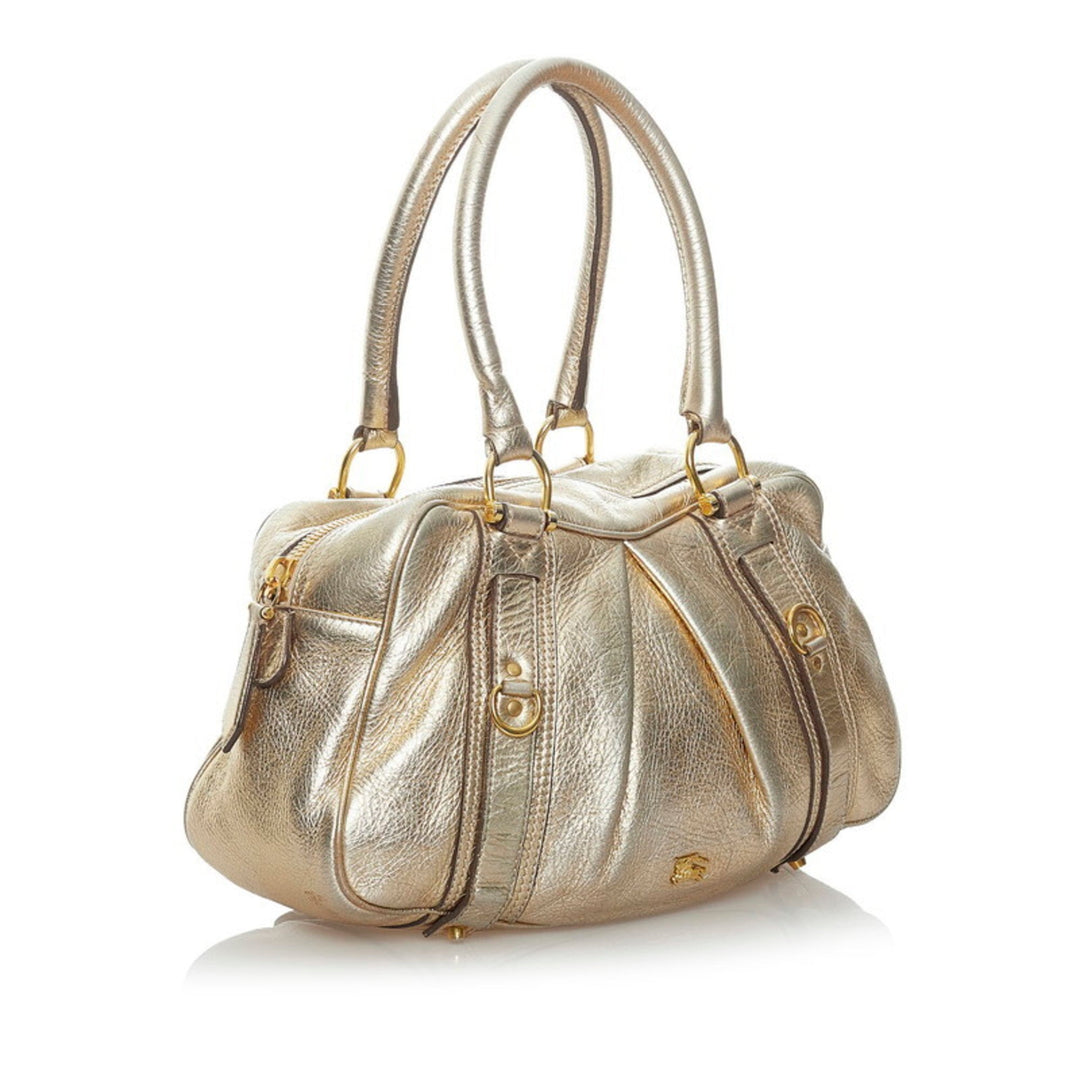 burberry handbag gold leather ladies BURBERRY