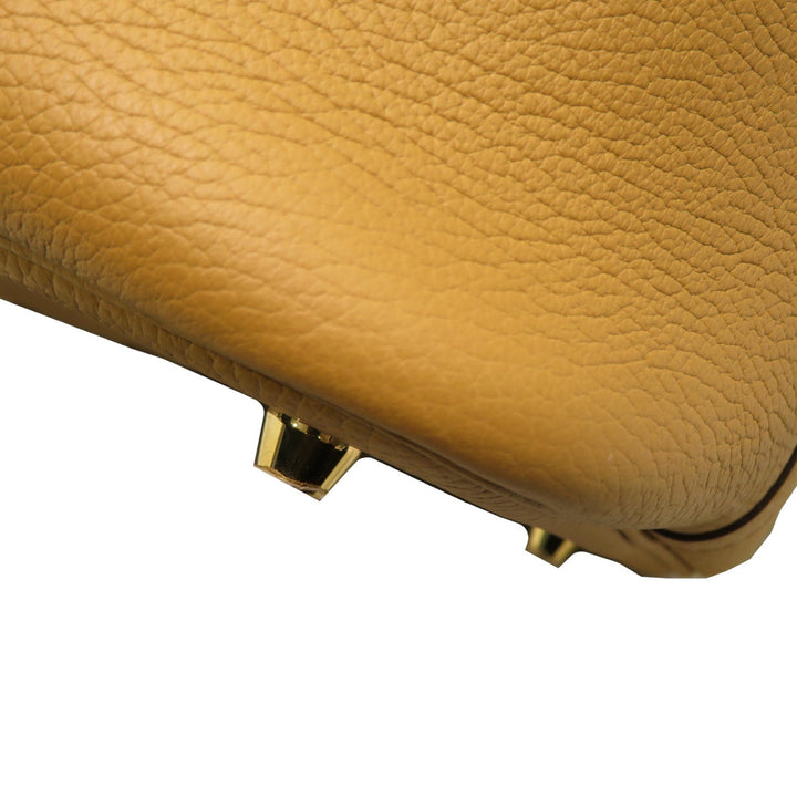 Top quality Hermes Picotan Lock MM Handbag Biscuit G Metal Fittings Taurillon Clemence Z Engraved