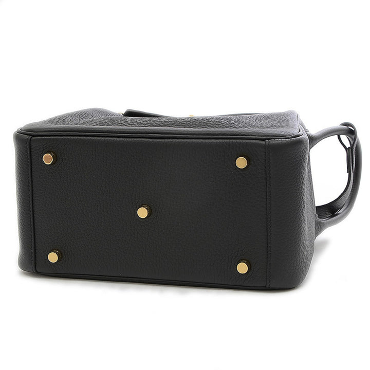 Top quality Hermes Lindy 26 Taurillon Clemence Black U Engraved Handbag Shoulder Bag