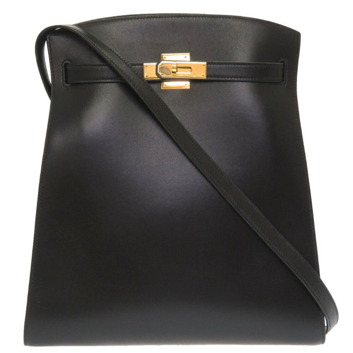 Top quality Hermes Kelly Sport Boxcalf Black A Stamped Shoulder Bag