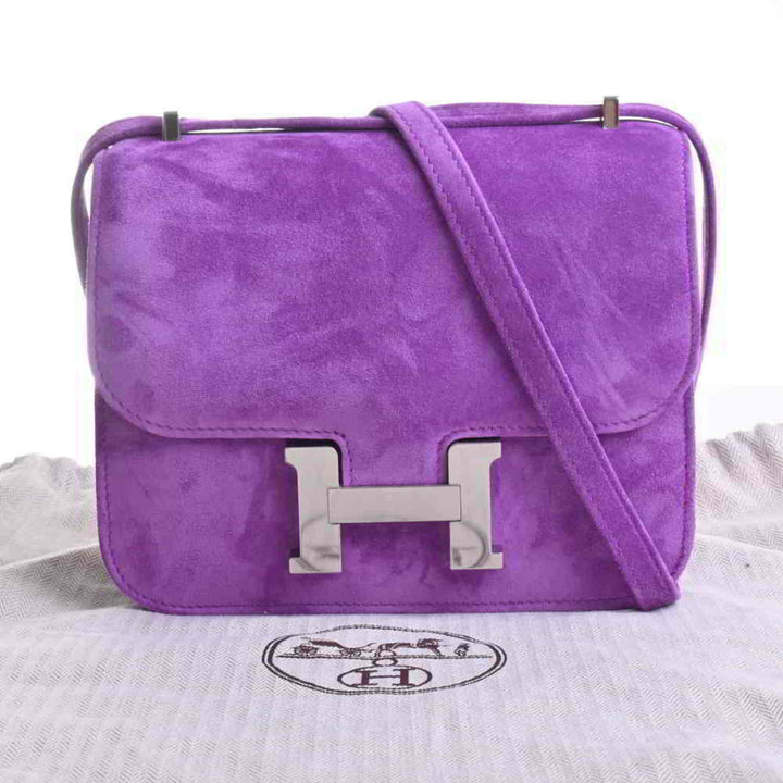 Top quality Hermes Dobris Constance 3 Mini Shoulder Bag Purple