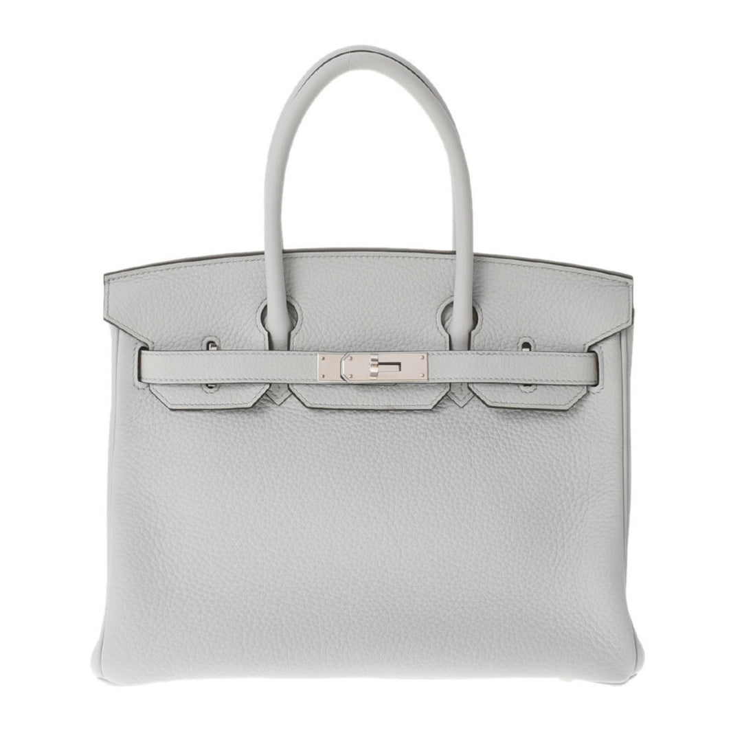 Top quality Hermes Birkin 30 Blue Pale C Engraved (around 2018) Ladies Taurillon Clemence Handbag