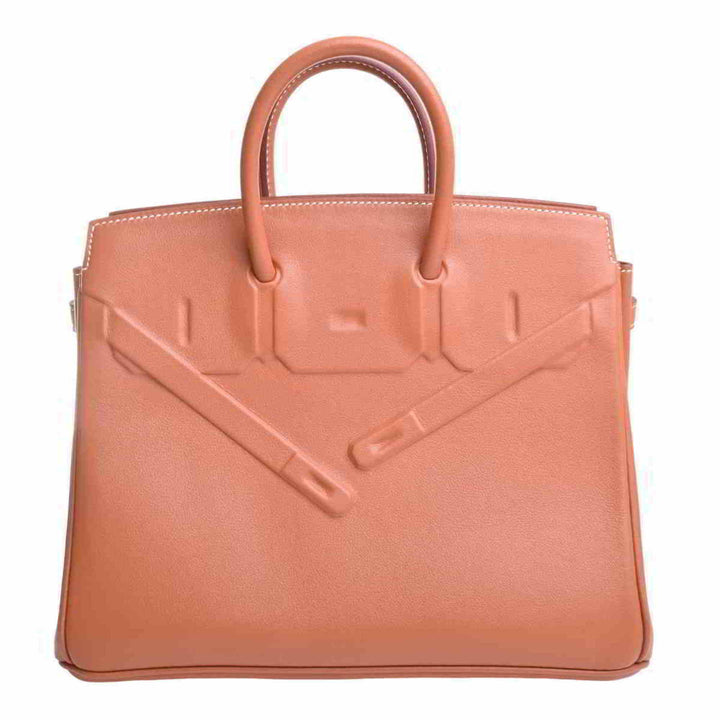 Top quality Hermes Vaux Swift Shadow Birkin 25 Handbag Brown