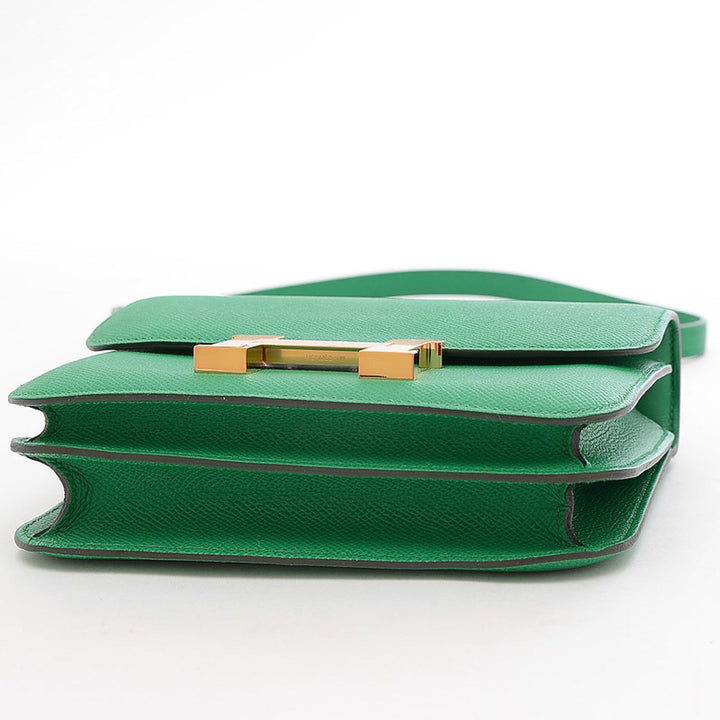 Top quality Hermes Constance Mini 18 Epson Veil Jade U Engraved Shoulder Bag