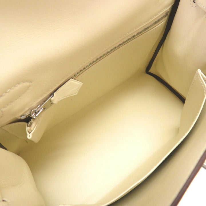 Top quality Hermes Kelly 25 Inner Stitch In-N-Out Vaux Swift Nata Z Engraved () Handbag White