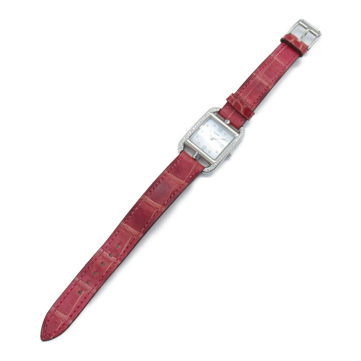 Top quality Hermes Cape Cod 8P diamond Wrist Watch watch Wrist Watch CC1.232 Quartz White White shell Stainless Steel Leather bel