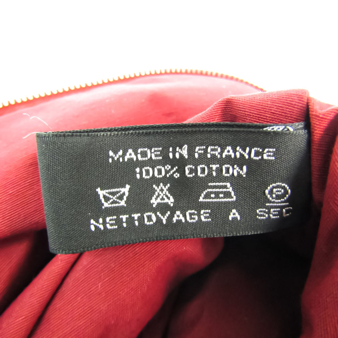 Top quality Hermes Bolide Mini Women's Cotton,Leather Pouch Brown,Dark Red