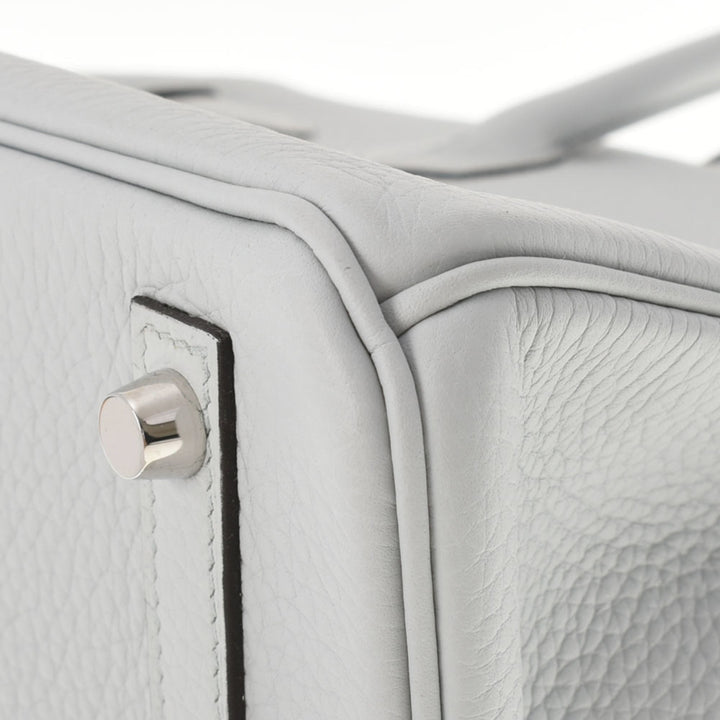 Top quality Hermes Birkin 30 Blue Pale C Engraved (around 2018) Ladies Taurillon Clemence Handbag